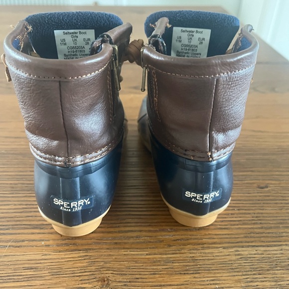 Sperry Kids Saltwater Duck Boots Size 11M Navy - Picture 3 of 3